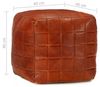 vidaXL Pouf Hellbraun 40 x 40 x 40 cm Echtes Ziegenleder 248135 Bild 2