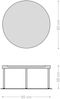 Couchtisch Torell 80x80 cm Keramik Laminam®Noir Desir Braun Metallrahmen Effektfinish Titan Bild 3