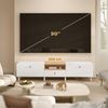 HOMCOM TV-Board für Fernseher bis zu 90 Zoll (TV Lowboard, 1 St, Fernsehschrank), für Wohnzimmer, Schlafzimmer, Weiß+Naturholz Bild 4