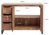 Badmöbelset Akazie Holz 2-tlg. massivum Sydney klein braun 105x74x45 cm Waschtisch mit Spiegel Badezimmer Unterschrank Landhausstil Bild 3