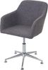 Esszimmerstuhl HWC-A74, Drehstuhl Loungesessel, höhenverstellbar ~ Textil, grau Bild 3