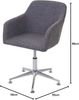 Esszimmerstuhl HWC-A74, Drehstuhl Loungesessel, höhenverstellbar ~ Textil, grau Bild 2