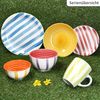 MamboCat Becher Summer Stripes 6er Set Kaffeebecher 340ml bunt Streifen Steingut-Tasse, Steingut Bild 5