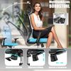 KESSER® Bürostuhl mit verstellbaren Armlehnen | Drehstuhl mit Lendenwirbelstütze Rückenschonend | Schreibtischstuhl ergonomisch mit Kopfstütze | Office Chair Wippfunktion bis 125° mit 5x Gummirollen Blau / Schwarz Bild 3