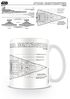 empireposter Star Wars Star Destroyer Sketch Größe (cm), ca. Ø8,5 H9,5 Beschreibung: Krieg der Sterne Keramik Tasse, weiß, bedruckt, Fassungsvermögen 320 ml, spülmaschinen und mikrowellenfest Bild 1