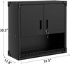 GarveeHome Metall Wandschrank mit Schloss und Verstellbaren Einlegeböden, Platz Sparen Werkzeugschrank Hängeschrank für Garage,Büro, Küche, 30 x 80 x 77 cm Bild 2