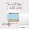 Schlafgut Spannbettlaken Premium, Gummizug: rundum, (1 Stück), Mako-Zwirn-Jersey, Blue Light, S 90x190cm - 100x220cm Bild 4