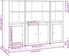 vidaXL Highboards 3 Stk. Betongrau Holzwerkstoff 3185307 Bild 3