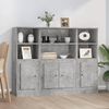 vidaXL Highboards 3 Stk. Betongrau Holzwerkstoff 3185307 Bild 2