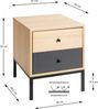 HAKU Möbel Konsole anthrazit, Eiche natur, schwarz, MDF, Metall - Maße: B 40 x H 50 x T 45 cm, Style: Modern Bild 3