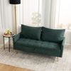MEUBLE COSY Sofa Kleines Couch 2 Sitzer mit USB-Anschlüsse und Stauraum Armlehne aus Samt Massivholzrahmen Metallbeine für Wohnzimmer Schlafzimmer Wohnungen, Grün Bild 2