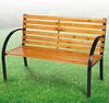 Parkbank Tannenholz Gartenbank Sitzbank Holz Metall Balkon Terrasse 122x80cm Bild 2