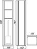 emco ASIS 150 Unterputz-Schrankmodul für das Gäste-WC, Badezimmerschrank als Toilettenpapierhalter & Klobürstenhalter mit extra Fach, Hochschrank mit Push to Open-Funktion, schwarz Bild 3
