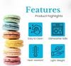 Intirilife Backmatte, Silikon (2-tlg), 2x wiederverwendbare Silikon Macaron Backmatte Bild 3