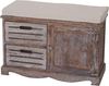 Sitzbank HWC-J22, Bank Kommode, Shabby-Look Vintage MVG-zertifiziert 49x71x32cm braun Bild 5