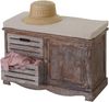 Sitzbank HWC-J22, Bank Kommode, Shabby-Look Vintage MVG-zertifiziert 49x71x32cm braun Bild 4