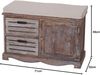 Sitzbank HWC-J22, Bank Kommode, Shabby-Look Vintage MVG-zertifiziert 49x71x32cm braun Bild 3