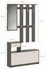 Dmora - Eingangsmöbel Sargassi, Moderner Eingang, Wandgarderobe, Multifunktions-Aufbewahrungskonsole, 100x26h190 cm, Anthrazit und Weiß Bild 3