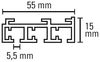 GARDINIA Gardinenschiene Flächenvorhangschiene 3-läufig, 3-läufig, kürzbar, Aluminium, 3-läufig Bild 4