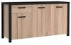 Forte BLACK HILL Sideboard mit 1 Schublade und 3 Türen, Holzwerkstoff, Comano Pflaume/Schwarz, B x H x T: 159,8 x 86,3 x 52,3 cm Bild 4