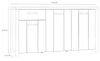 Forte BLACK HILL Sideboard mit 1 Schublade und 3 Türen, Holzwerkstoff, Comano Pflaume/Schwarz, B x H x T: 159,8 x 86,3 x 52,3 cm Bild 2
