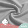 Laleni 2er-Set Jersey Spannbettlaken Laufgitter quadratisch 100x100 cm - Oeko-Tex Zertifiziert, 100% Baumwolle, atmungsaktives Spannbetttuch für Baby, 135 g/m², Moonlight Grey - grau Bild 5