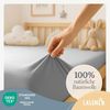Laleni 2er-Set Jersey Spannbettlaken Laufgitter quadratisch 100x100 cm - Oeko-Tex Zertifiziert, 100% Baumwolle, atmungsaktives Spannbetttuch für Baby, 135 g/m², Moonlight Grey - grau Bild 3
