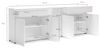 Dmora - Kommode Bethal, Wohnzimmerbuffet, Wohnzimmer-Sideboard, Moderne Küchen-Speisekammer, Made in Italy, 225x38h79 cm, Glänzendes Weiß Bild 2