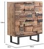 Highboard Greenland massivum Mango Massivholz braun 100x128x45 cm rustikal Boho-Stil Wohnzimmer-Kommode Anrichte Unikat recycelt Bild 3