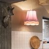Qazqa Pendelleuchte Granny, ohne Leuchtmittel, E27, Rosa, Retro, Textil, 1-flammig Bild 2