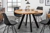 invicta INTERIOR Massiver Esstisch Iron Craft 120cm rund Natur Mangoholz Tisch Bistrotisch Küchentisch Holztisch Bild 2