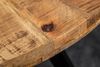 invicta INTERIOR Massiver Esstisch Iron Craft 120cm rund Natur Mangoholz Tisch Bistrotisch Küchentisch Holztisch Bild 4