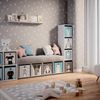 Kinderregal Ludus Weiß 142.5 x 36.2 cm mit 4 Faltboxen Vicco Bild 2