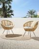 Set mit 2 Stühlen und Sitzkissen MARATEA Rattan Natürlich Bild 2