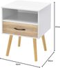 Beistelltisch Gävle 57x42x40 cm Weiß/Eiche [en. casa] Bild 3