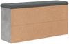 vidaXL Schuhbank Betongrau 102x32x50 cm Holzwerkstoff 835113 Bild 5