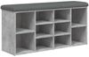 vidaXL Schuhbank Betongrau 102x32x50 cm Holzwerkstoff 835113 Bild 2