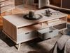 Finori Epik 54 Couchtisch, Dekor Elegance Endgrain / Graustufen | Couchtisch für Wohnzimmer | Maß: B x H x T ca. 120 x 46,3 x 60 cm | Couchtisch mit 3 Schubkästen und 2 offenen Fächern Bild 2