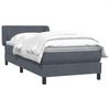 vidaXL Boxspringbett mit Matratze Dunkelgrau 90x220 cm Samt 3317386 Bild 4
