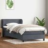 vidaXL Boxspringbett mit Matratze Dunkelgrau 90x220 cm Samt 3317386 Bild 3