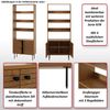Bücherregal HWC-N78, Bücherschrank Hochschrank, skandinavischer Stil Metall Holz Melamin MVG 200x80x30cm ~ dunkelbraun Bild 2