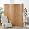 Homestyle4u Paravent Raumteiler, Bambus, braun, 250 x 0,3 x 200 cm (BxTxH) Bild 3