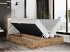 Boxspringbett mit Kopfteil und Topper, Polsterbett - GUNAR - 200 x 200 cm - Weiß Kunstleder - H4 - Topper Visco Bild 2