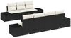 vidaXL Sofa Set mit Kissen 8 pcs Schwarz Poly Rattan 3346967 Bild 2