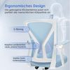 Hinonde Bürostuhl Ergonomisch mit Lendenwirbelstütze Blau Bild 5