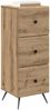 vidaXL Schubladenschrank Artisan-Eiche 33 x 34,5 x 90 cm Holzwerkstoff 895544 Bild 2