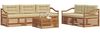 vidaXL Outdoor-Sofagarnitur mit Kissen 6 pcs Natur und Beige 3373038 Bild 3