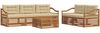 vidaXL Outdoor-Sofagarnitur mit Kissen 6 pcs Natur und Beige 3373038 Bild 2