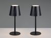 2er SET Akku LED Tischlampen kabellos für Innen & Außen, Schwarz - 21cm klein Bild 3