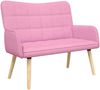 vidaXL 2-Sitzer Sofa Rosa 115 x 61 x 87 cm Stoff 42028901 Bild 2